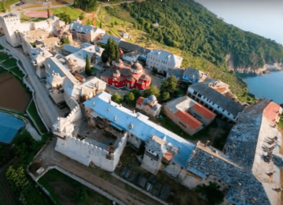 Три святителя в Афонском монастыре